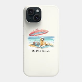 My Dog is Beachin' - Golden Retriever Phone Case