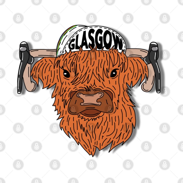 Cycling Highland Coo Glasgow 2023 by p3p3ncil