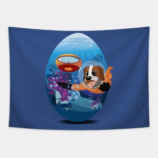 Easter Egg Aquadog Tapestry