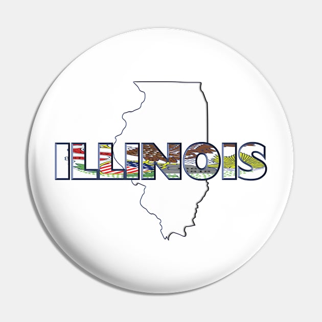 Illinois Colored State Letters Pin by m2inspiration