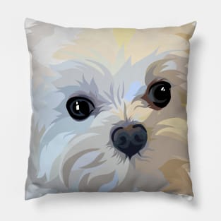 dog white vector Pillow
