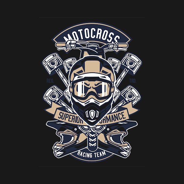 Motocross Racing Team, Vintage Retro Classic by CoApparel