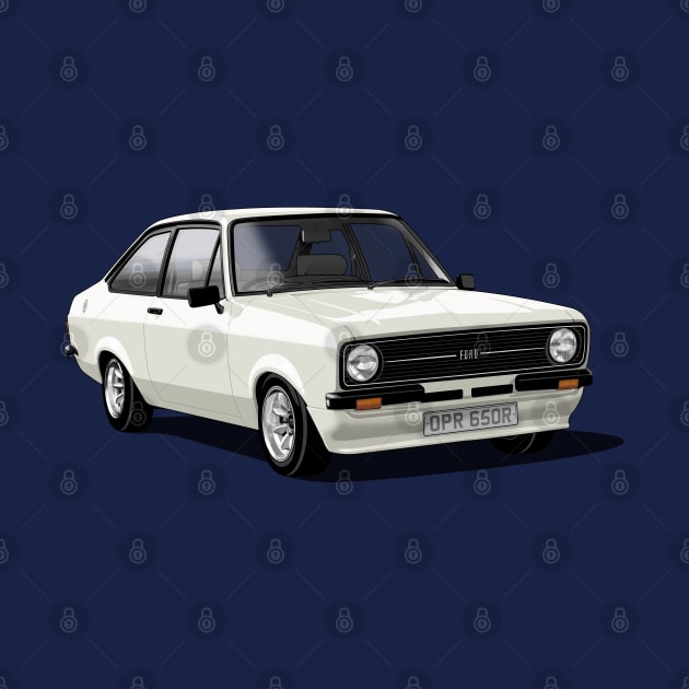 Ford Escort Mk 2 in white by candcretro