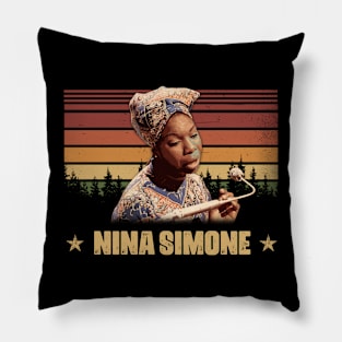 Soulful Chronicles The Journey of Nina Simone in Pictures Pillow