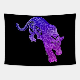 the tiger in the dark snow ecopop slow Tapestry