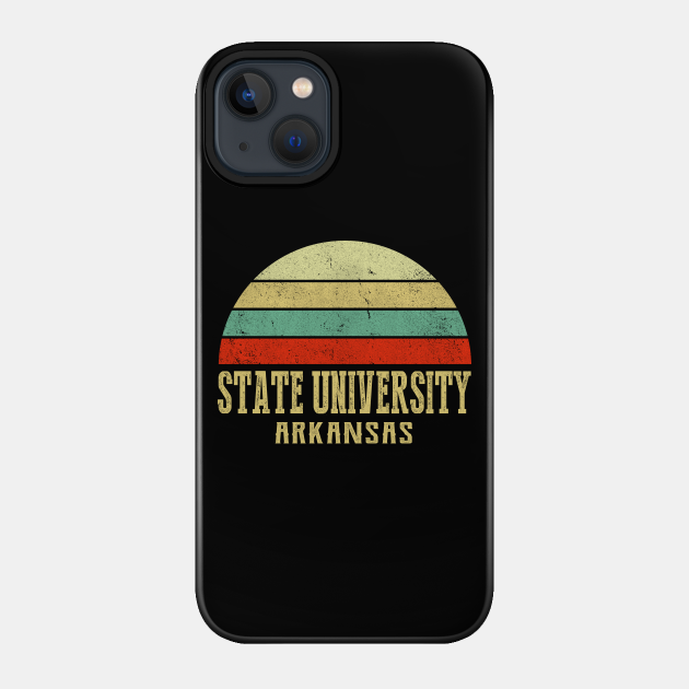 State University Arkansas Vintage Retro Sunset - State University Arkansas - Phone Case