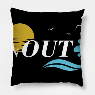 sun out gun out Pillow