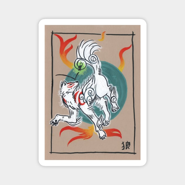 Okami Amaterasu and Issun Magnet by MiTexcel