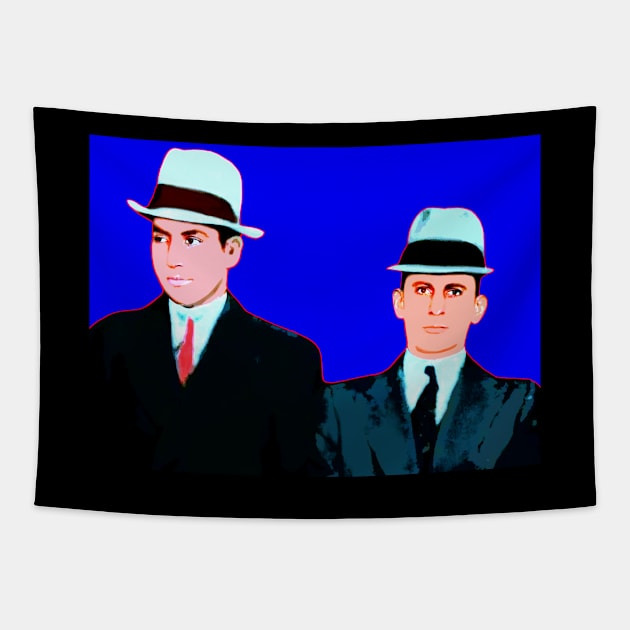 lucky luciano and meyer lansky pop art Tapestry by oryan80