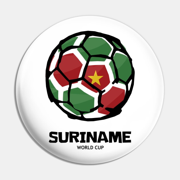 Suriname Football Country Flag Pin by KewaleeTee
