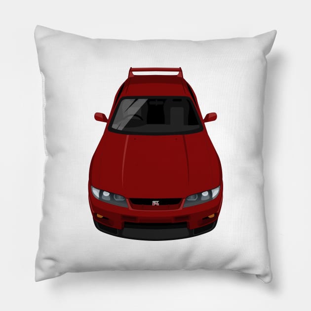 Skyline GTR V Spec R33 - Dark Red Pillow by jdmart