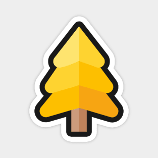 yellow pine tree icon Magnet