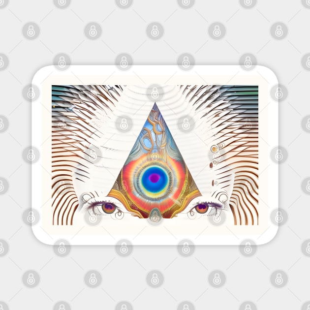 Illuminated Vision (1) - Trippy Psychedelic Eye Magnet by TheThirdEye