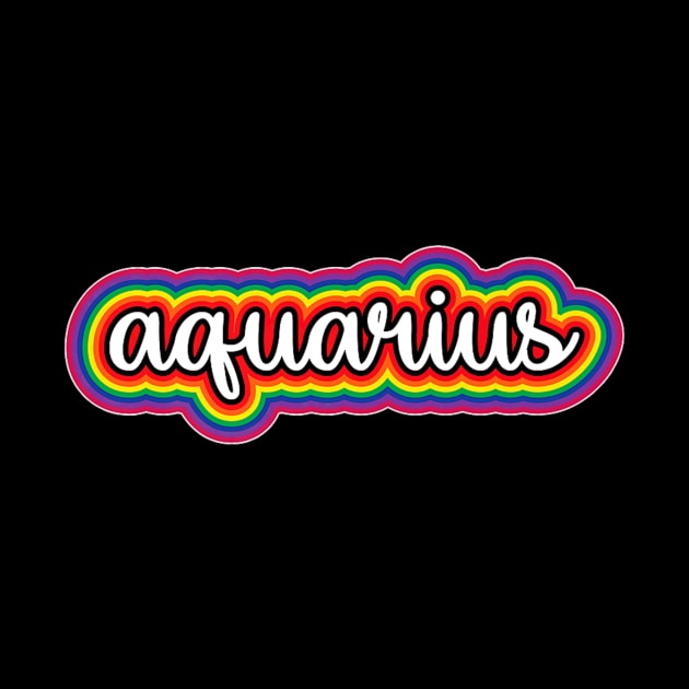 Aquarius Gay Pride Rainbow by Kat dennings