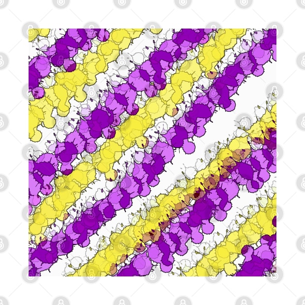 Purple and Yellow Splatter Distressed by BlakCircleGirl