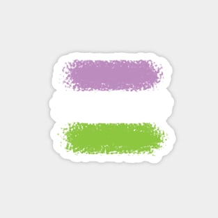 Non binary flag - crayon Magnet