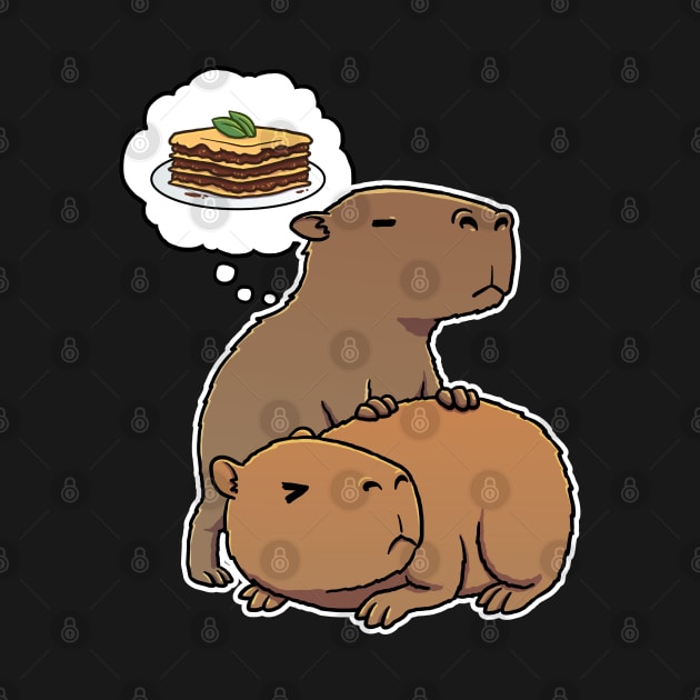 Capybara hungry for Lasagna by capydays