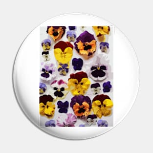 Pansy collage Pin