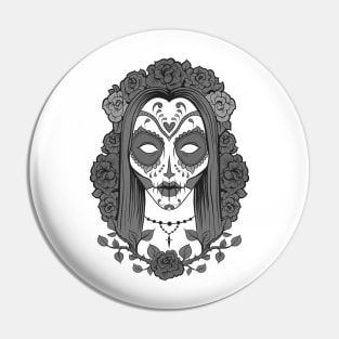 woman skull Pin