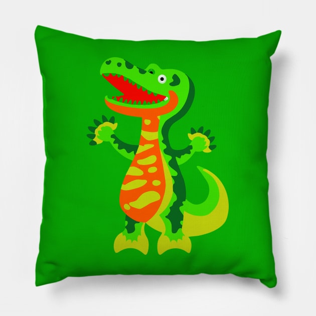 Funny Dinosaur Pillow by KDCreativeDesign