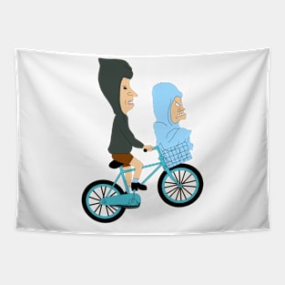 Beavis Butthead And Bike Tapestry