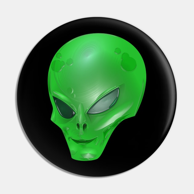 Green Alien Creature Pin by The Black Panther