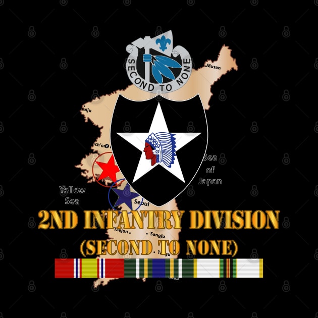 Korea Map - 2nd Infantry Div - Second to None w SVC by twix123844