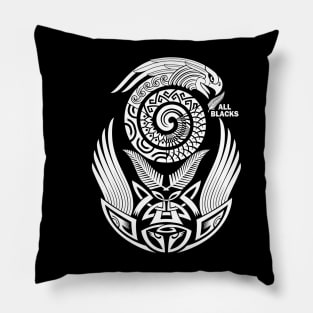 All Blacks Rugby New Zealand Maori Tattoo Bird of Prey Pillow