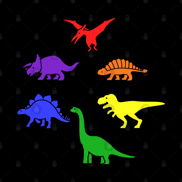 Gay Pride Dinosaurs by Muzehack