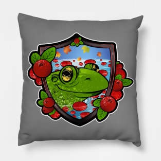 Frogs and Cranberries Pillow