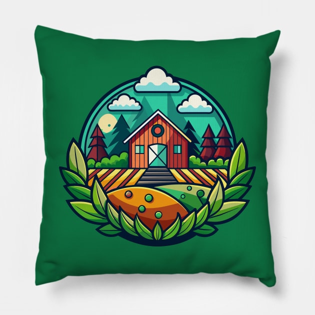 Farm Life Pillow by hippohost