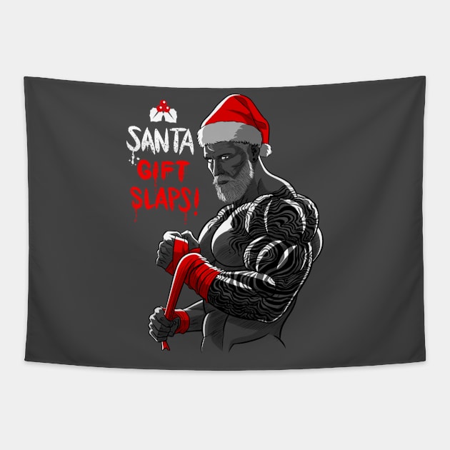 Santa Claus gift slaps Tapestry by albertocubatas