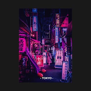 Tokyo Street Neon Synthwave T-Shirt