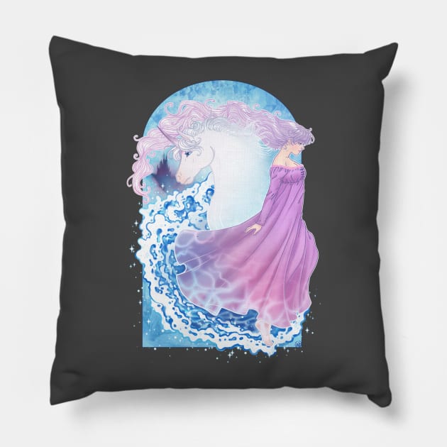 Last Unicorn Pillow by SammieGScribbles