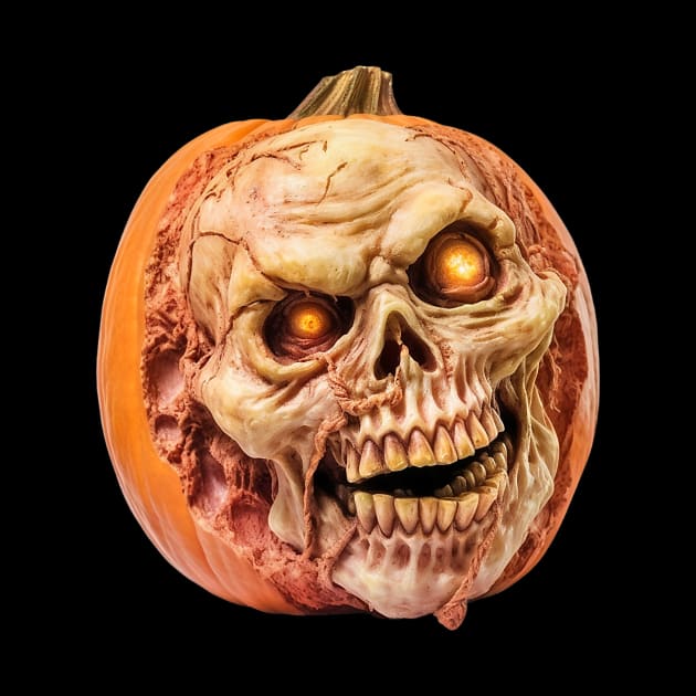 Zombie Jack O' Lantern Design Funny Halloween by everetto