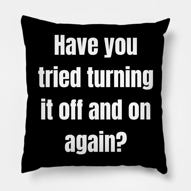 Turn it off Pillow by Spatski