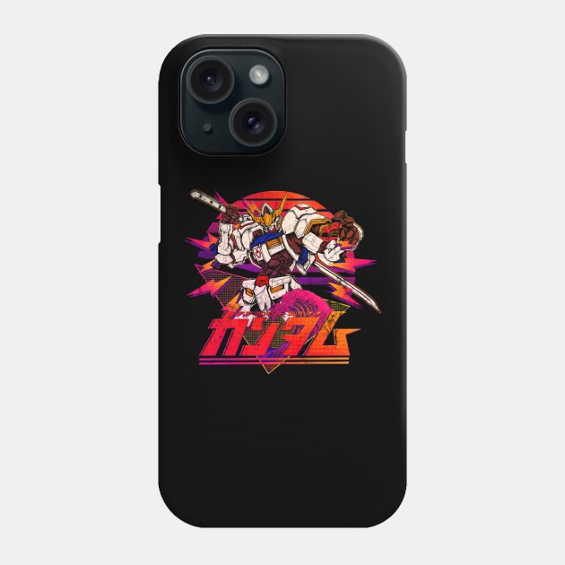 Retrowave 80s Gundam Mecha Vintage Phone Case by ArtEnginering