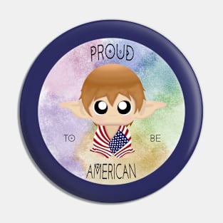 Proud to be American (Sleepy Forest Creatures) Pin