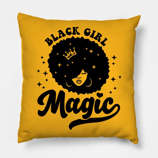 Black Girl Magic! Black Pride Gift Pillow by Jamrock Designs