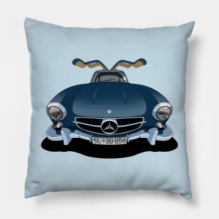 Mercedes Benz 300SL Gullwing in blue Pillow