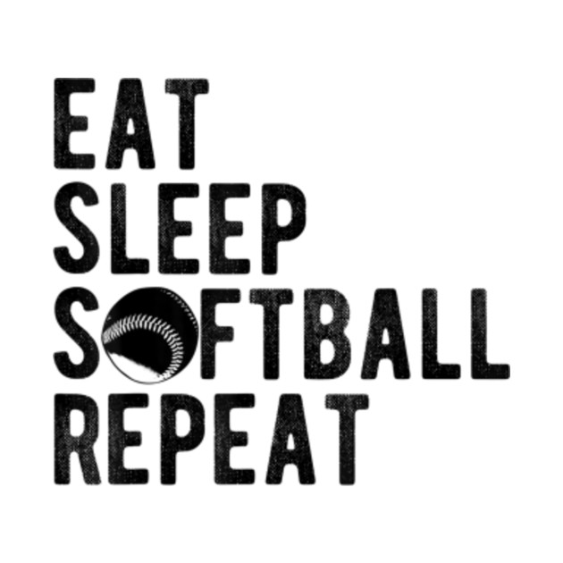 Eat Sleep Softball Repeat TShirt Eat Sleep Softball Repeat TShirt