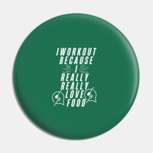 I workout because I really really love food Pin