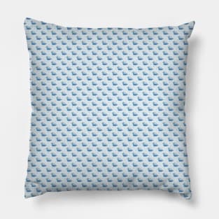 Dinosaur Snowflake Blue Pattern Pillow