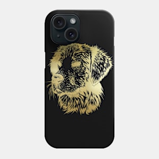 Gold Foil Dog Portrait Phone Case