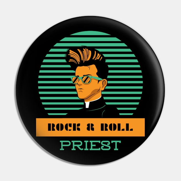 Rock and Roll Priest Pin by soondoock