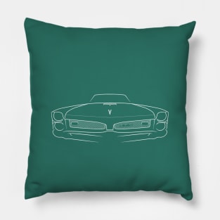 1967 Pontiac GTO - front stencil, white Pillow