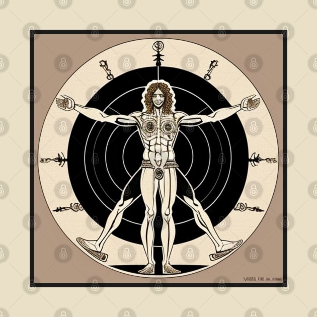 Vitruvian Man Rock n Roll Vinyl Record Vol. 2 by musicgeniusart