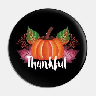 Thankful Pumpkin Fall Tshirt Perfect For Thanksgiving Pin