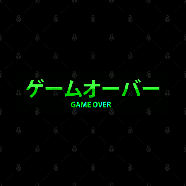 Game over. Lettering in Japanese and English by Usty