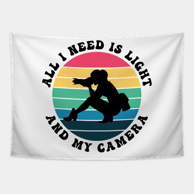 All I Need Is Light And My Camera Tapestry by DPattonPD